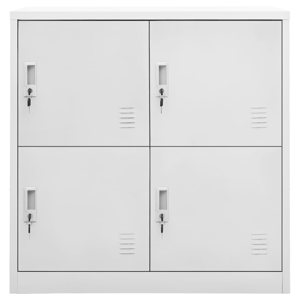 Armadietti con Chiave 5 pz Grigio Chiaro 90x45x92,5 cm Acciaio