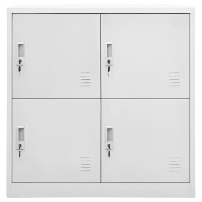 Armadietti con Chiave 5 pz Grigio Chiaro 90x45x92,5 cm Acciaio