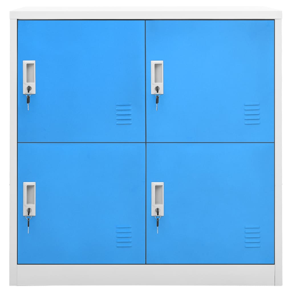 Armadietti e Chiavi 5pz Grigio Chiaro Blu 90x45x92,5cm Acciaio