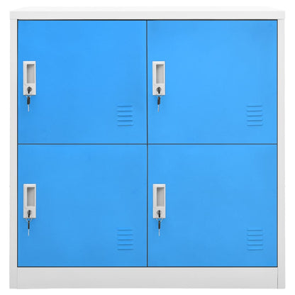 Armadietti e Chiavi 5pz Grigio Chiaro Blu 90x45x92,5cm Acciaio