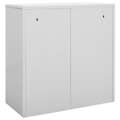 Armadietti con Chiave 2 pz Grigio Chiaro 90x45x92,5 cm Acciaio