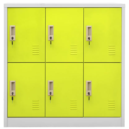 Armadietti Chiavi 2pz Grigio Chiaro Verde 90x45x92,5cm Acciaio