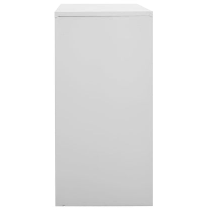 Armadietti con Chiave 5 pz Grigio Chiaro 90x45x92,5 cm Acciaio