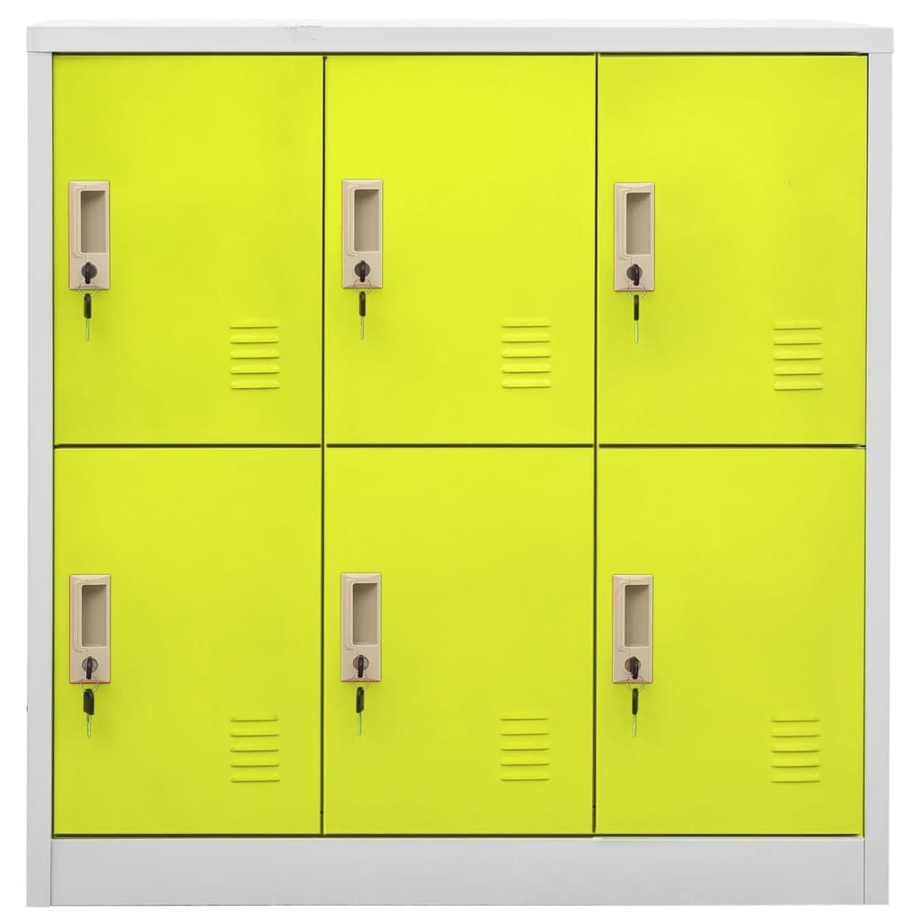Armadietti Chiavi 5pz Grigio Chiaro Verde 90x45x92,5cm Acciaio