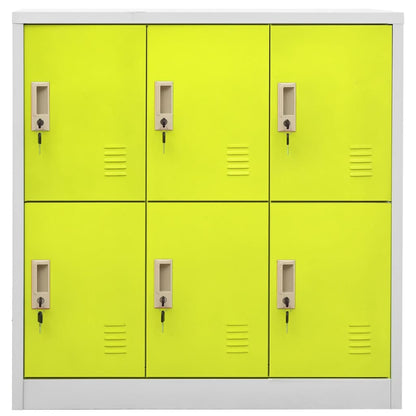 Armadietti Chiavi 5pz Grigio Chiaro Verde 90x45x92,5cm Acciaio
