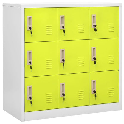 Armadietti Chiavi 2pz Grigio Chiaro Verde 90x45x92,5cm Acciaio