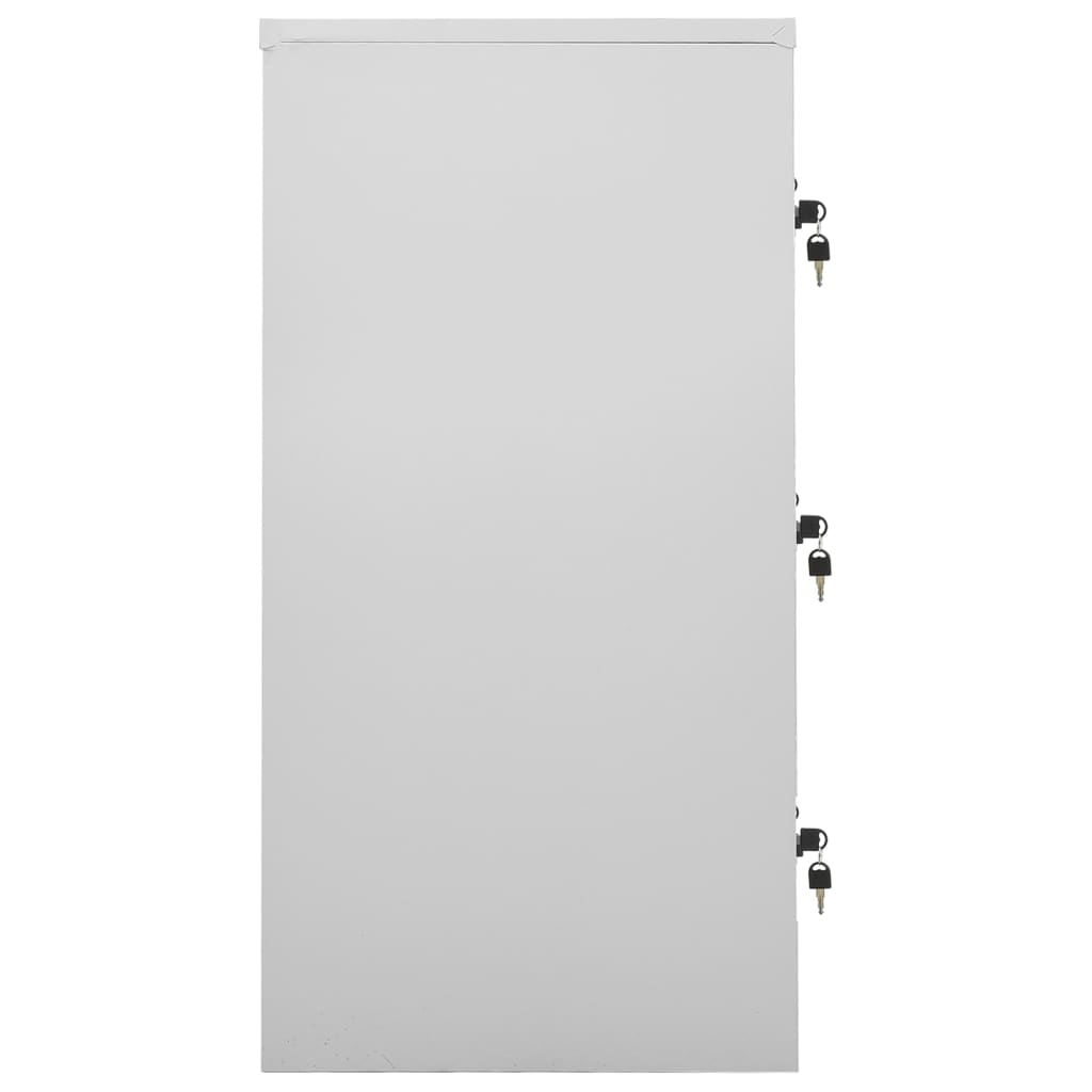 Armadietti Chiavi 2pz Grigio Chiaro Verde 90x45x92,5cm Acciaio