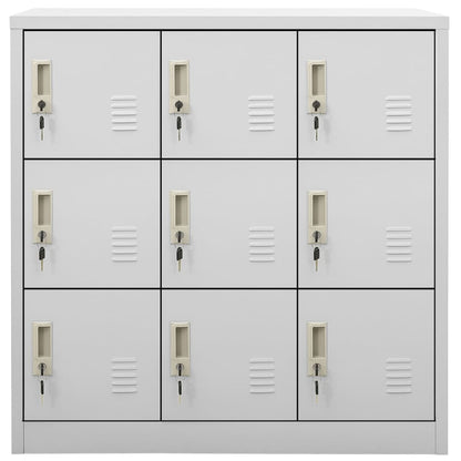 Armadietti con Chiave 5 pz Grigio Chiaro 90x45x92,5 cm Acciaio