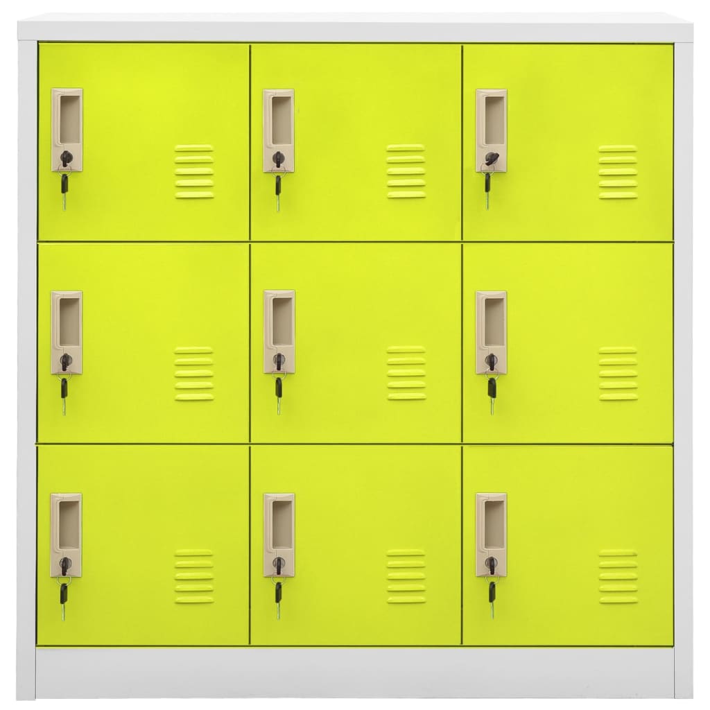 Armadietti Chiavi 5pz Grigio Chiaro Verde 90x45x92,5cm Acciaio