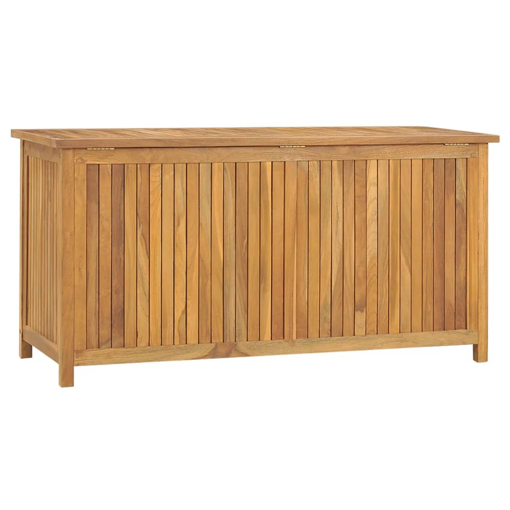 Cassa da Giardino 114x50x58 cm in Legno Massello di Teak