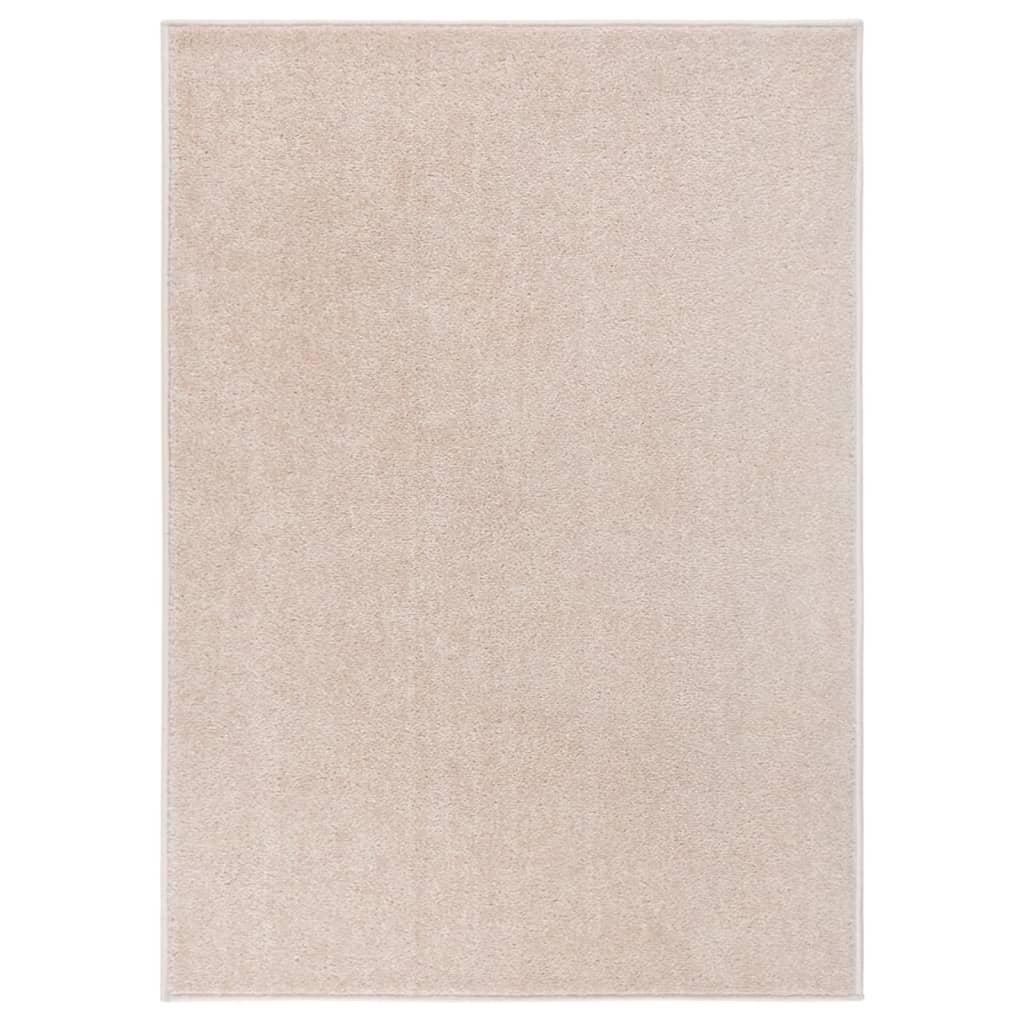 Tappeto a Pelo Corto 140x200 cm Beige Scuro