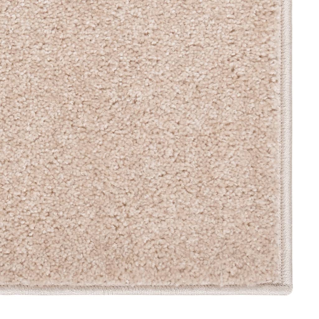 Tappeto a Pelo Corto 140x200 cm Beige Scuro