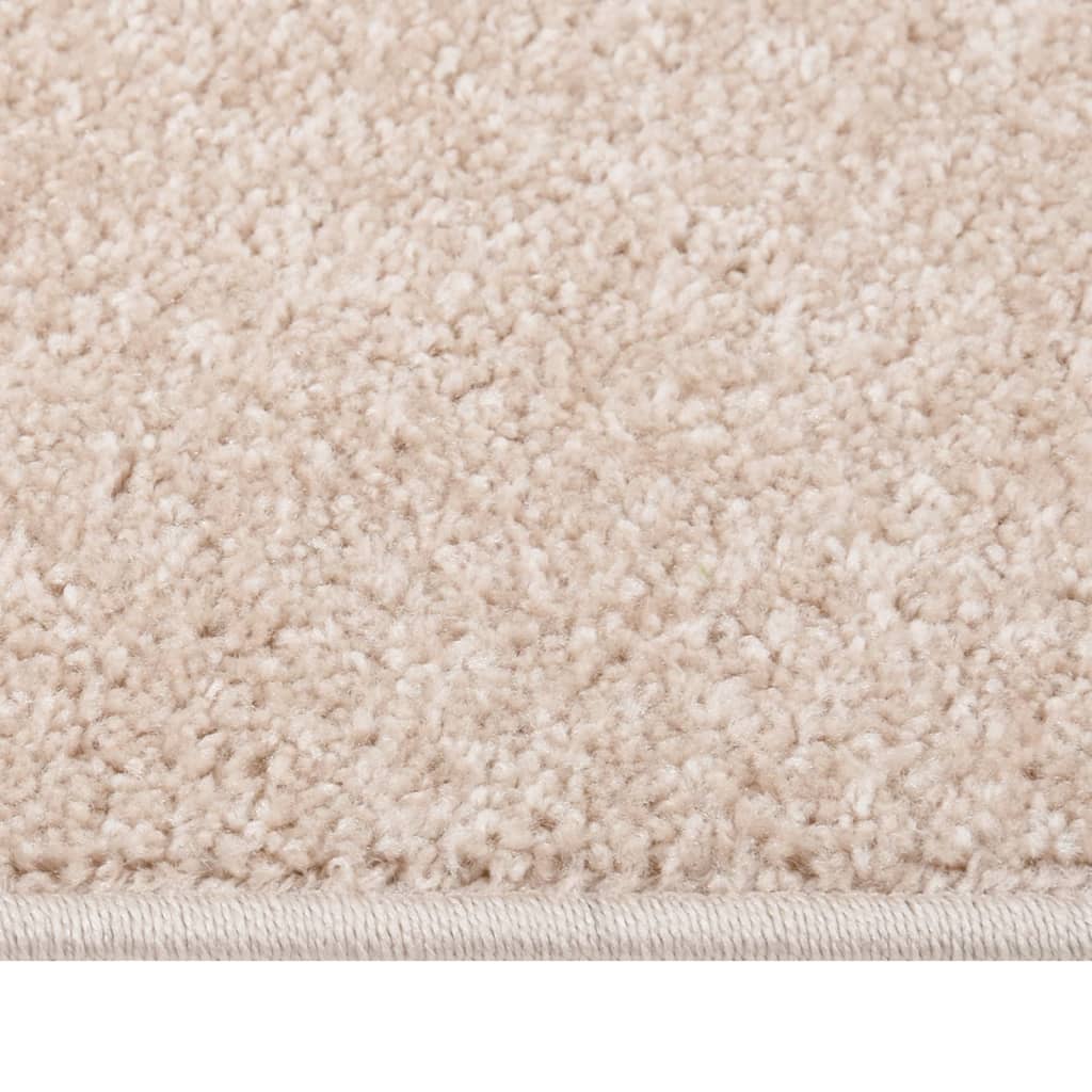 Tappeto a Pelo Corto 140x200 cm Beige Scuro