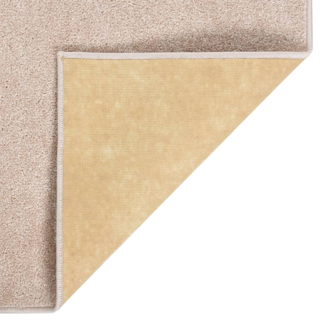 Tappeto a Pelo Corto 140x200 cm Beige Scuro