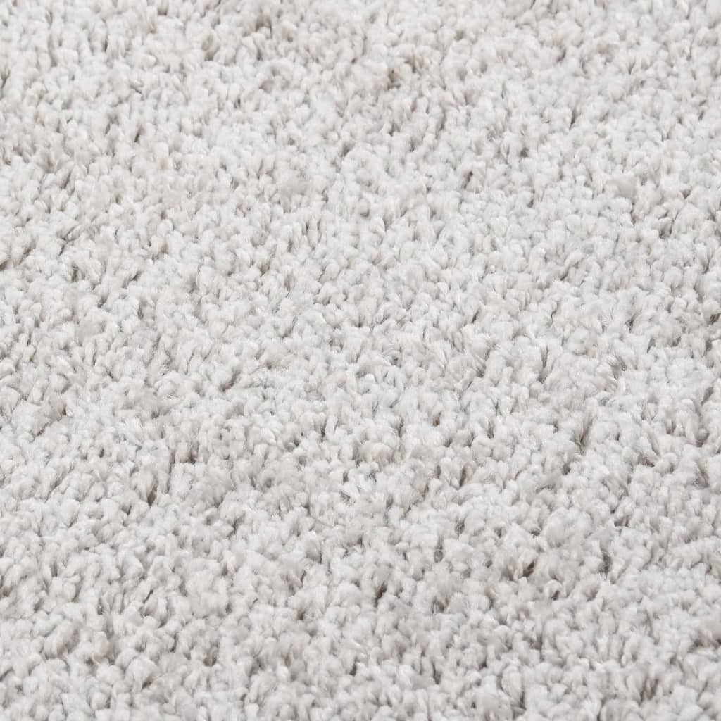 Tappeto Shaggy Grigio Chiaro 140x200 cm Antiscivolo
