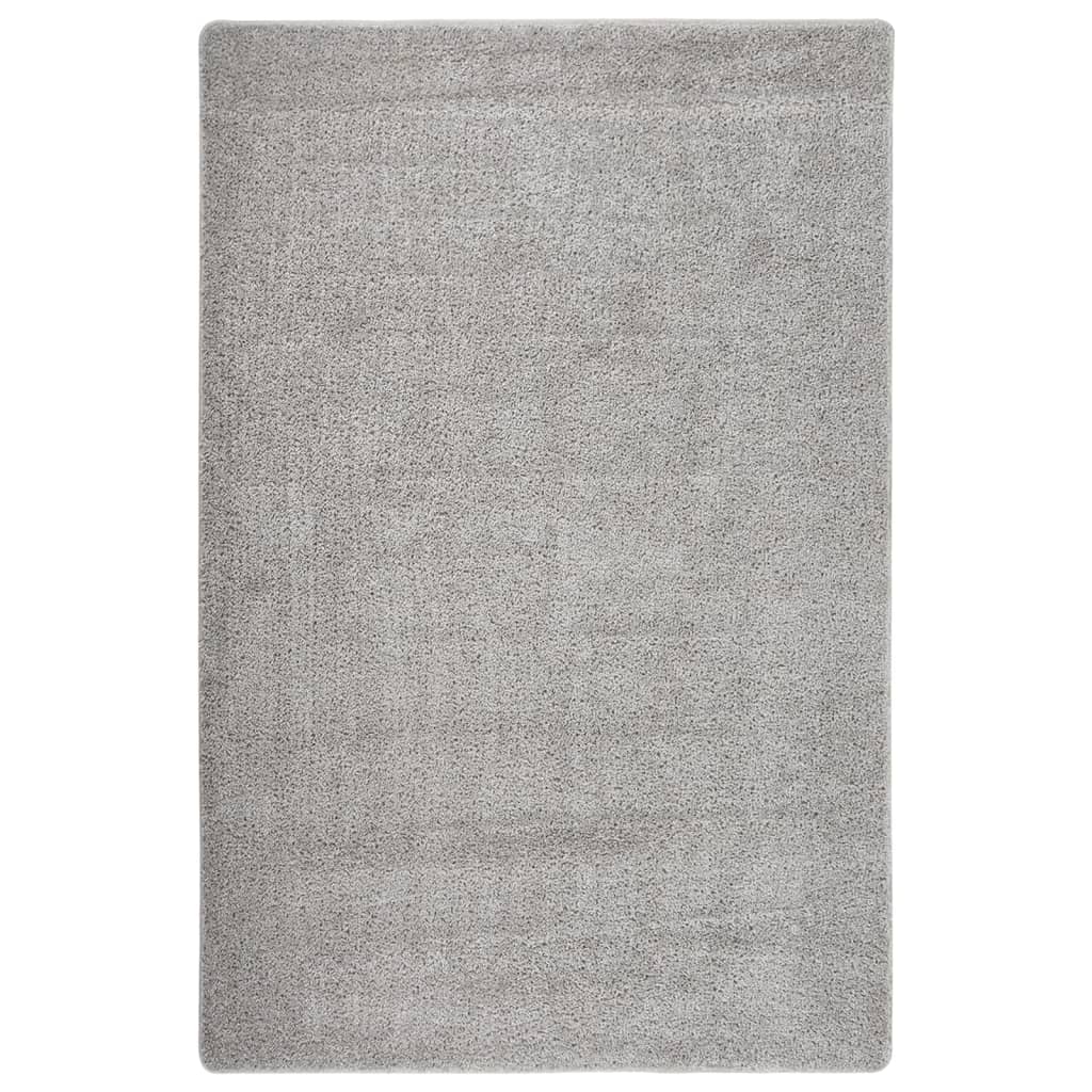 Tappeto Shaggy Grigio Chiaro 200x290 cm Antiscivolo