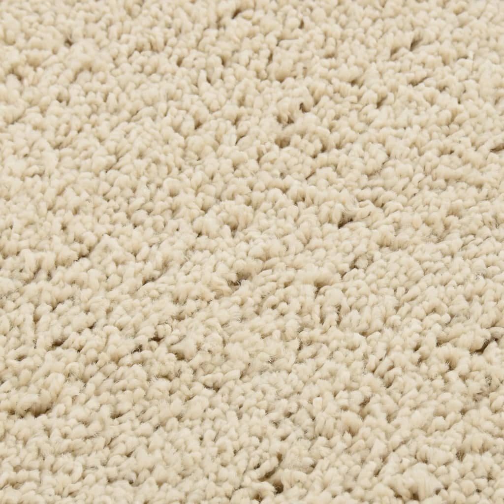 Tappeto Shaggy Crema 160x230 cm Antiscivolo