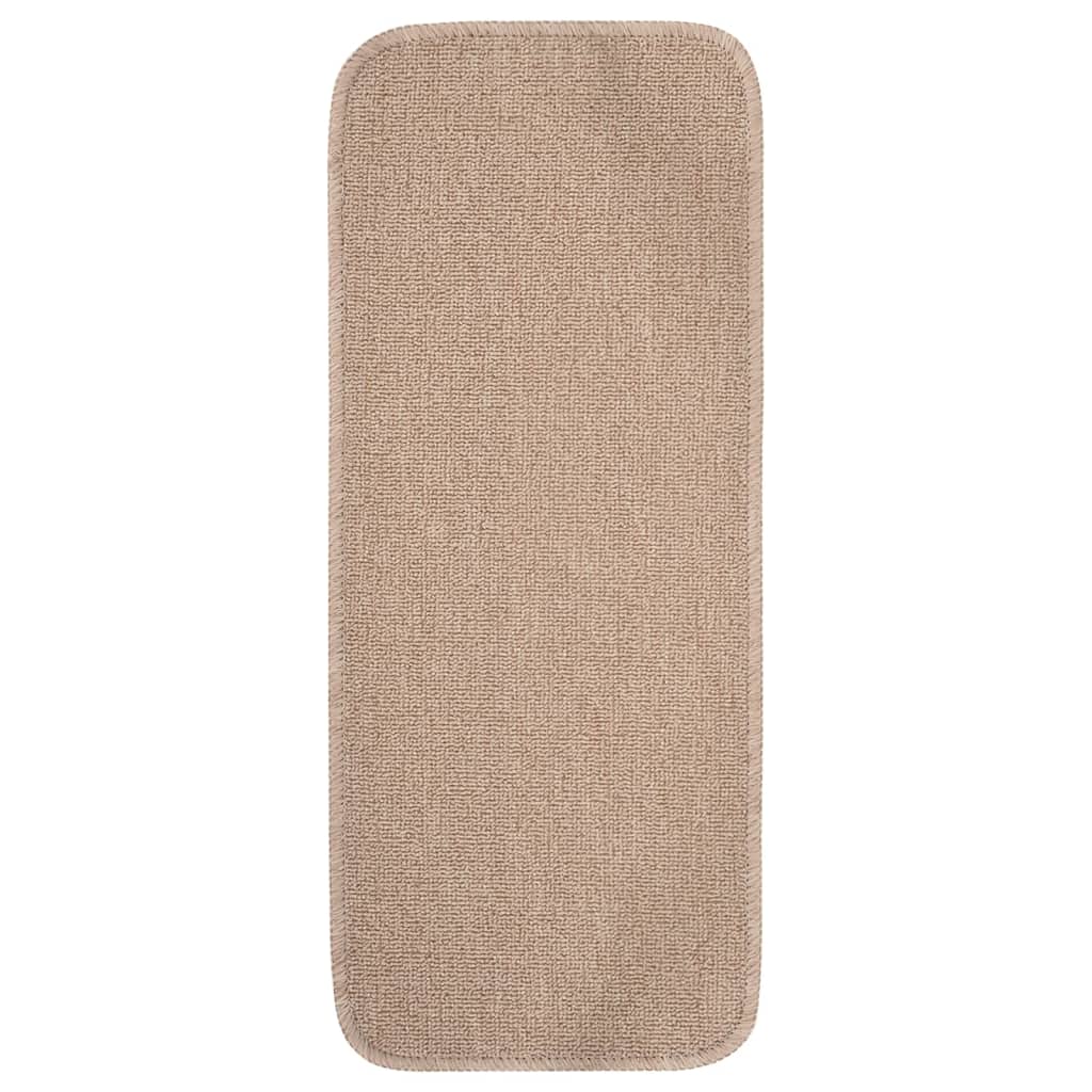 Tappetini Scale 15 pz 60x25 cm Beige Antiscivolo Rettangolari