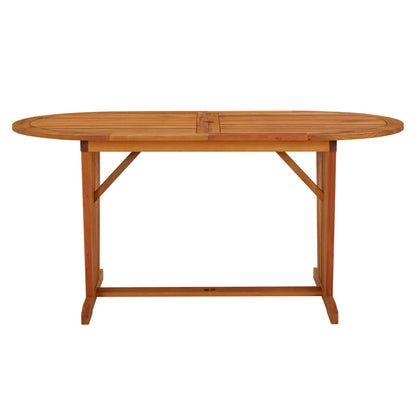 Tavolo da Giardino 160x85x75 cm in Legno Massello di Eucalipto