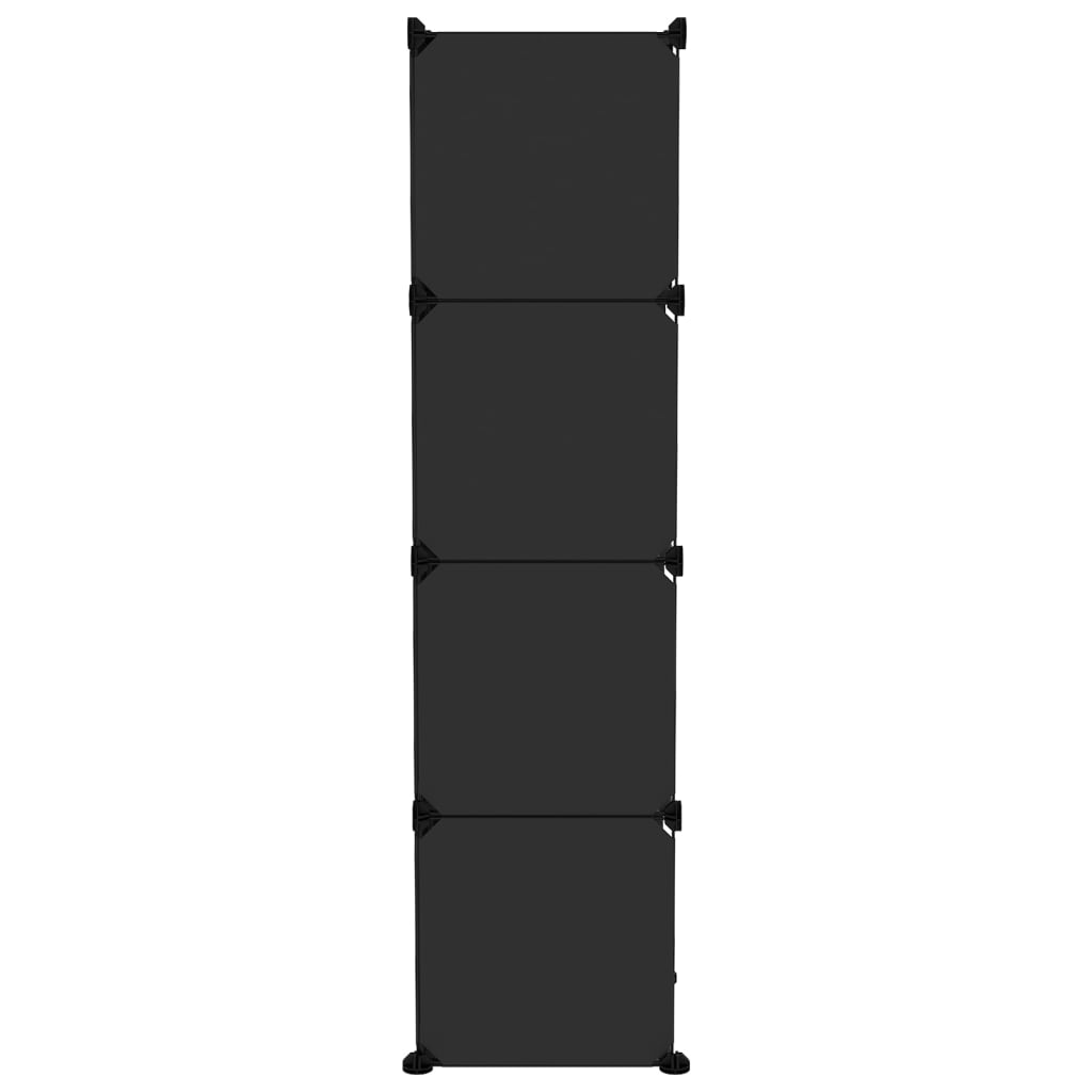 Organizzatore Portaoggetti con 12 Cubi Nero in PP