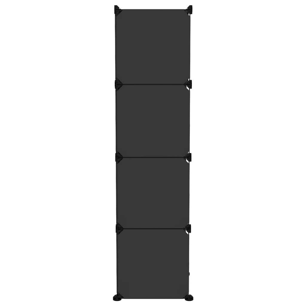 Organizzatore Portaoggetti con 9 Cubi Nero in PP