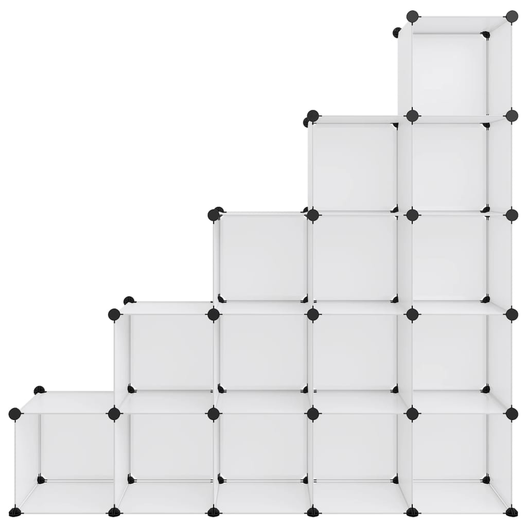 Organizzatore Portaoggetti con 15 Cubi Trasparenti in PP