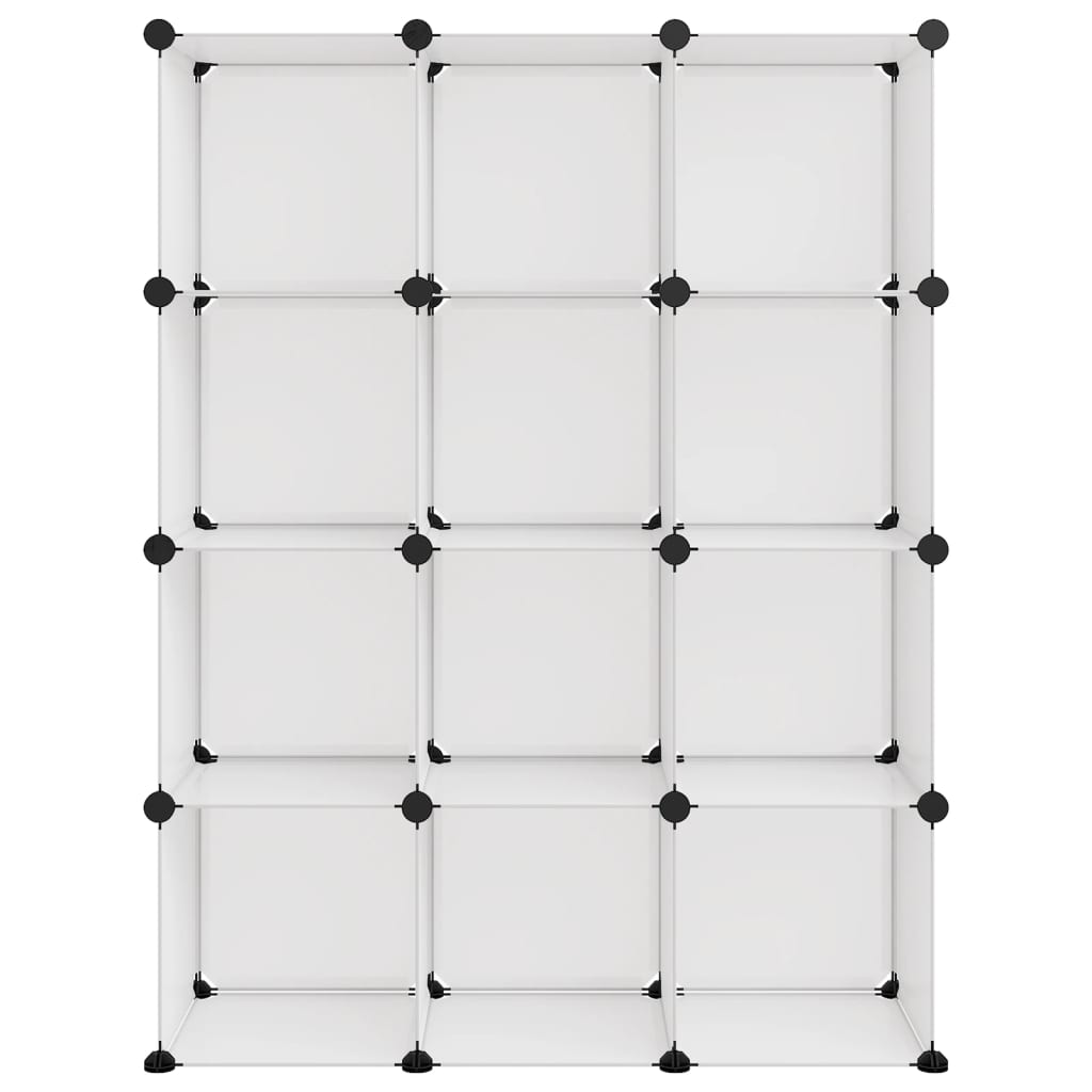 Organizzatore Portaoggetti con 12 Cubi Trasparenti in PP