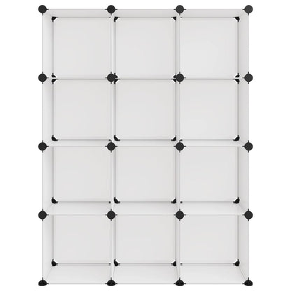 Organizzatore Portaoggetti con 12 Cubi Trasparenti in PP