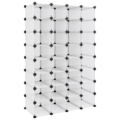 Scarpiera Trasparente 93x36,5x140 cm in PP