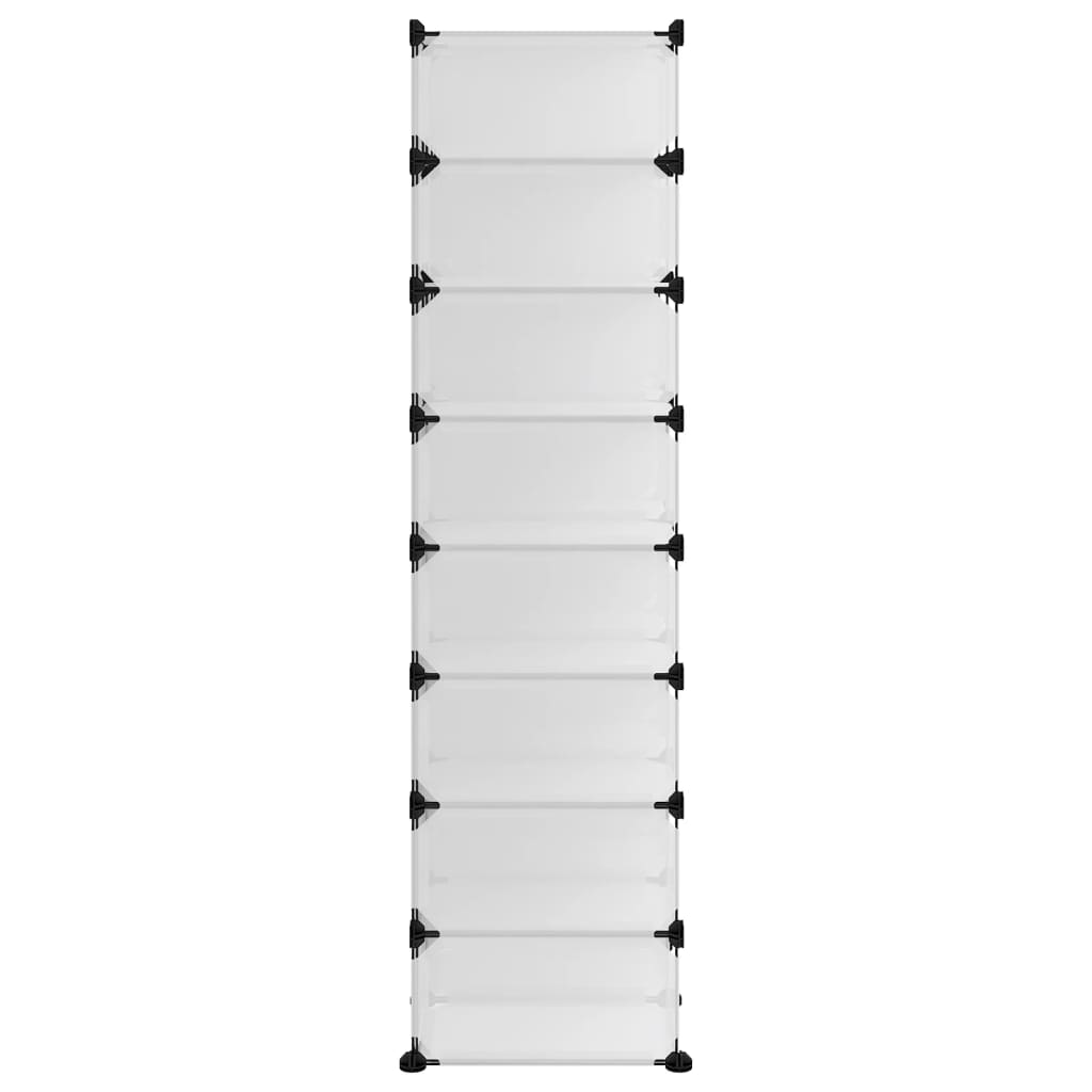 Scarpiera Trasparente 93x36,5x140 cm in PP