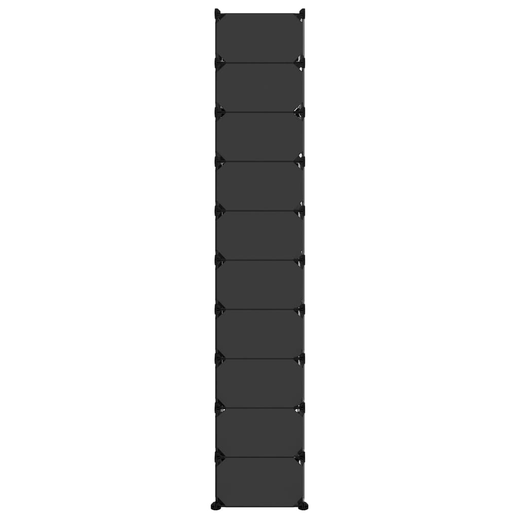 Scarpiera Nera 44x32x174 cm in PP