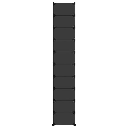 Scarpiera Nera 44x32x174 cm in PP