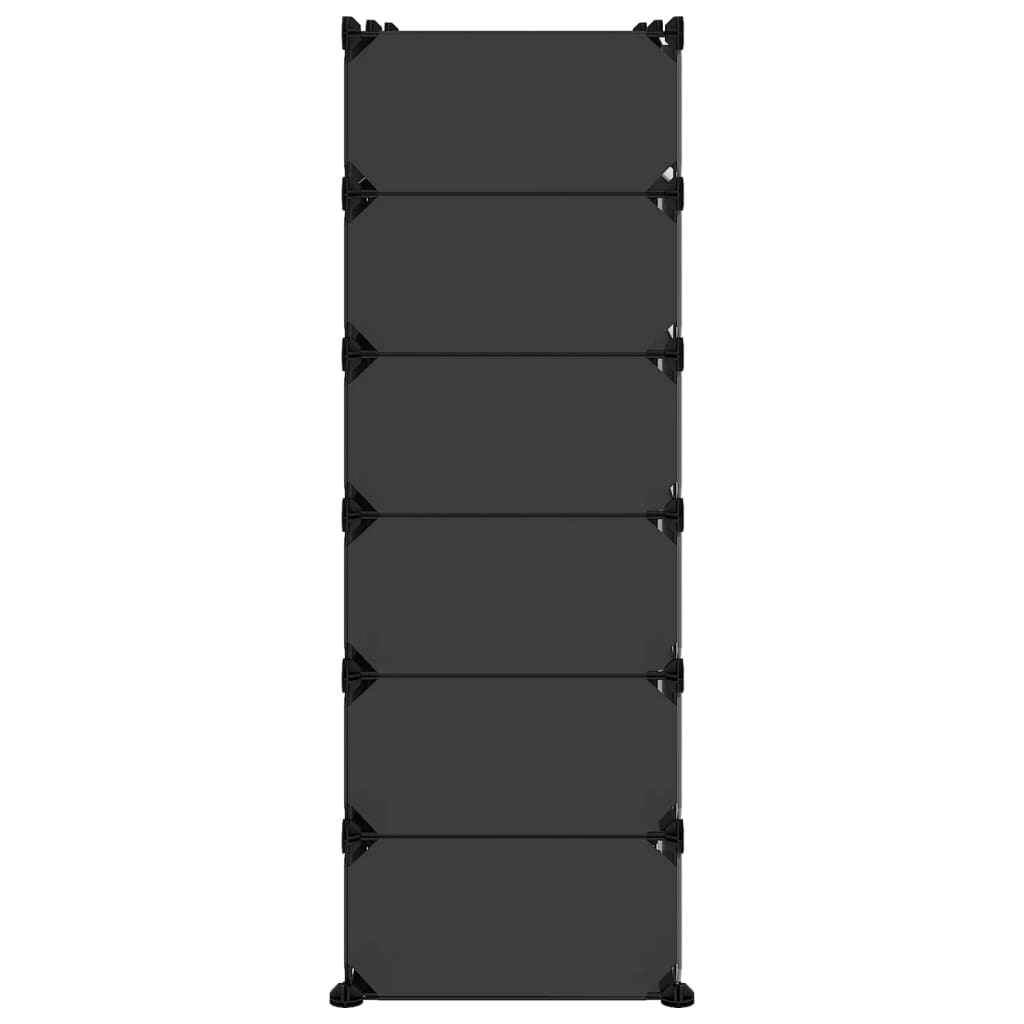 Scarpiera Nera 94,5x36,5x106 cm in PP