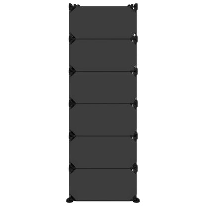 Scarpiera Nera 94,5x36,5x106 cm in PP