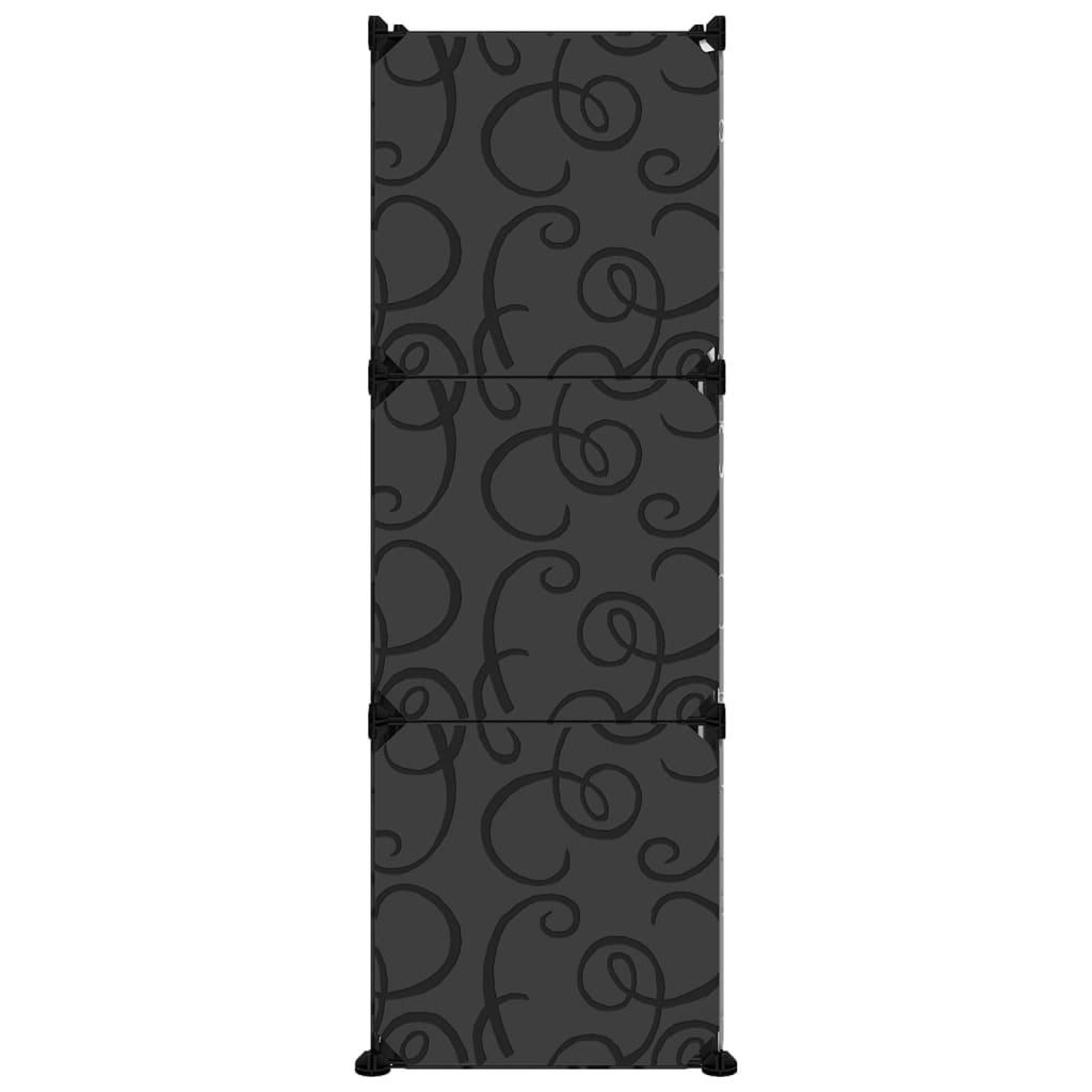 Scarpiera Nera 84,5x31x93,5 cm in PP