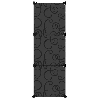Scarpiera Nera 84,5x31x93,5 cm in PP