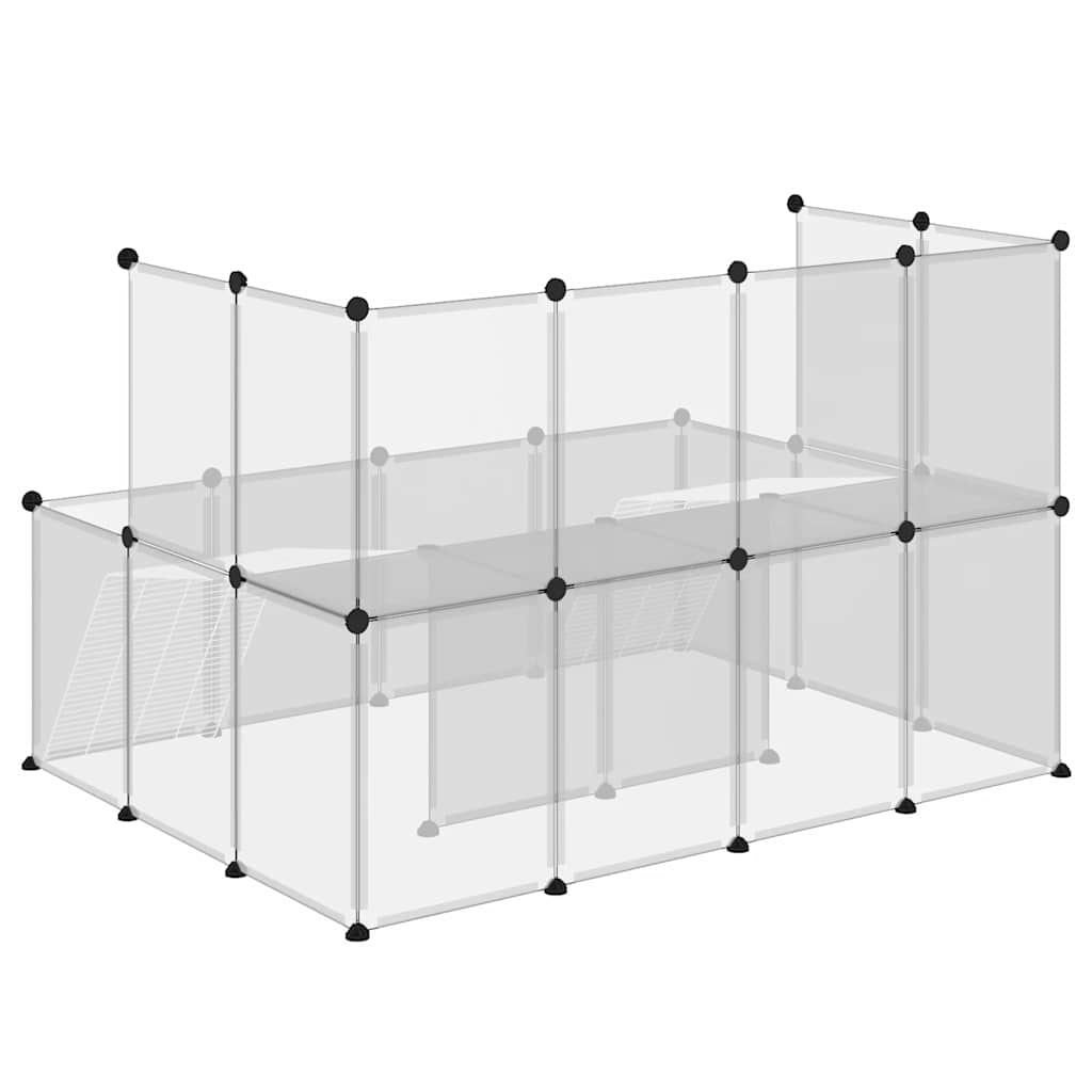 Gabbia per Piccoli Animali Trasparente 143x107x93 cm PP Acciaio