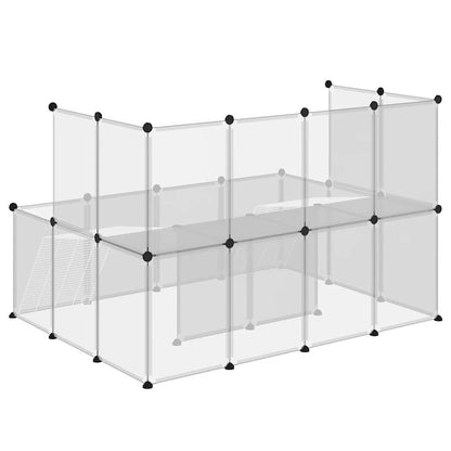 Gabbia per Piccoli Animali Trasparente 143x107x93 cm PP Acciaio