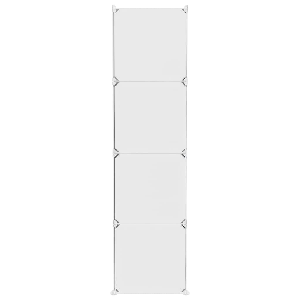 Scaffale Portaoggetti per Bambini con 10 Cubi Bianchi in PP