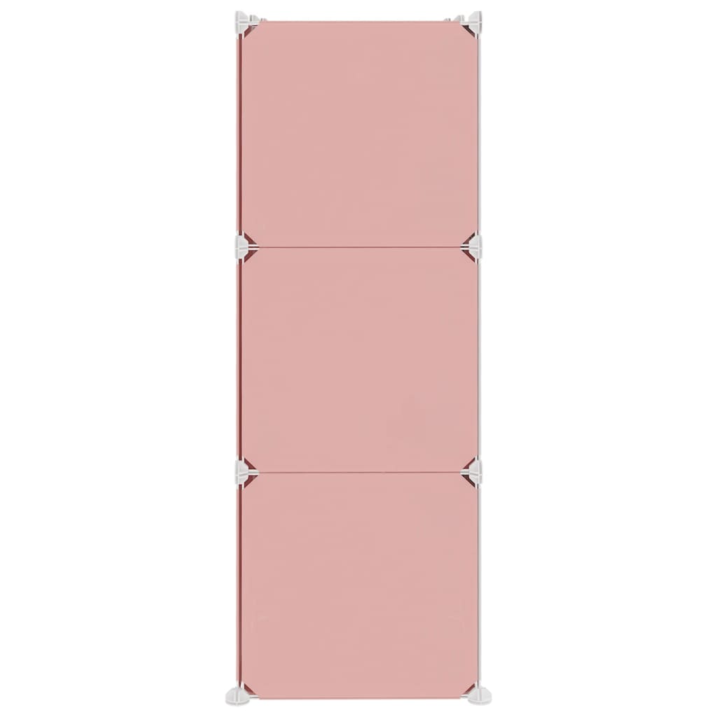 Scaffale Portaoggetti per Bambini con 6 Cubi Rosa in PP