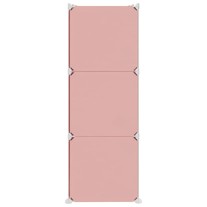 Scaffale Portaoggetti per Bambini con 6 Cubi Rosa in PP