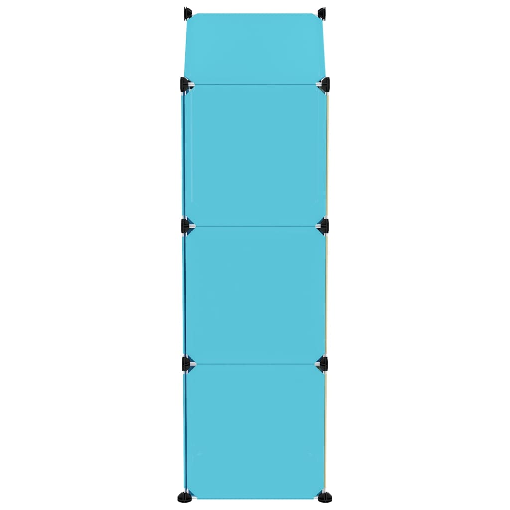 Scaffale Portaoggetti per Bambini con 8 Cubi Blu in PP