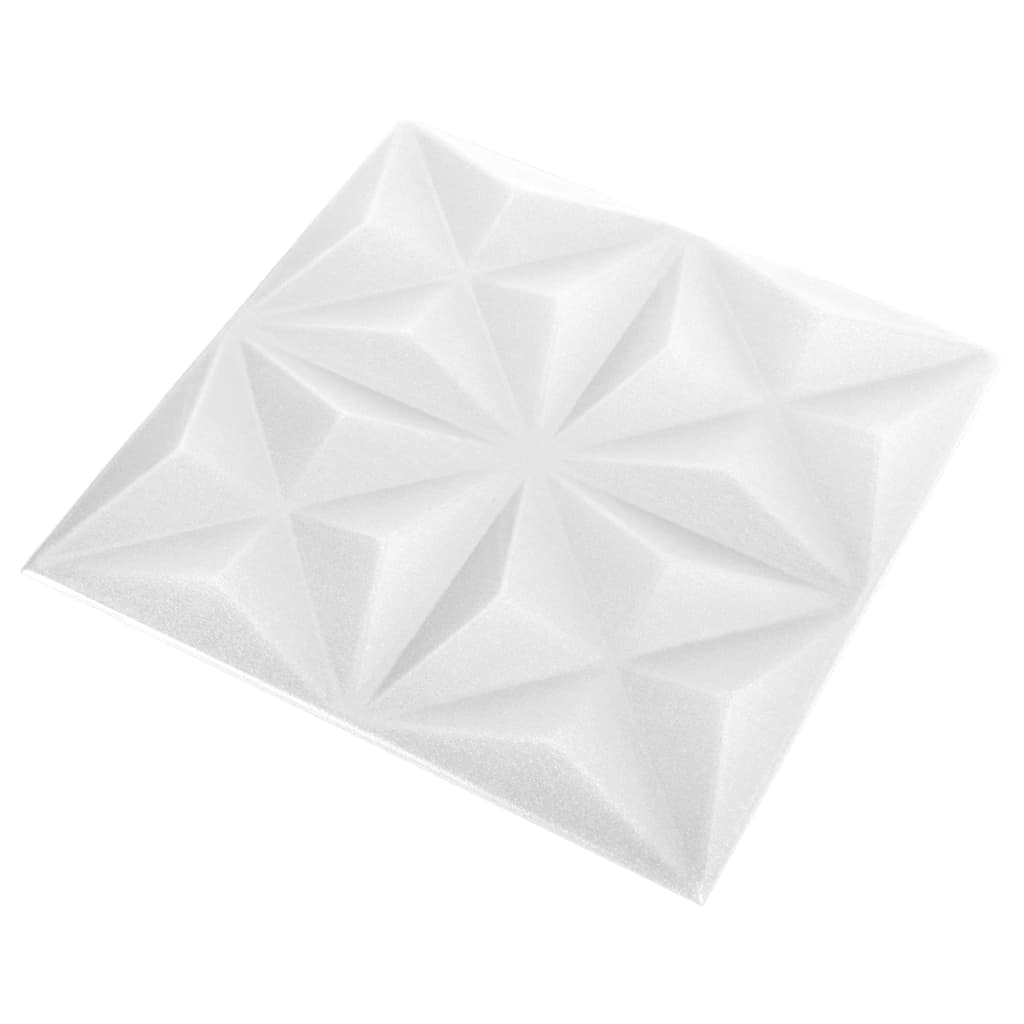 Pannelli Murali 3D 24 pz 50x50 cm Bianchi Origami 6 m²