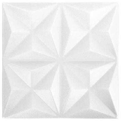 Pannelli Murali 3D 12 pz 50x50 cm Bianchi Origami 3 m²