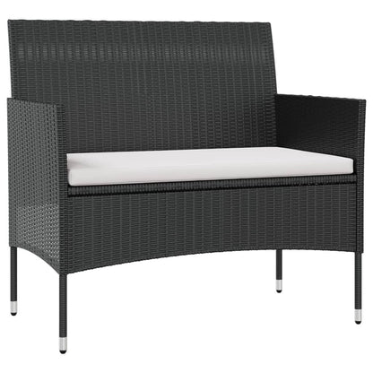 Set Divani da Giardino 16 pz con Cuscini in Polyrattan Nero