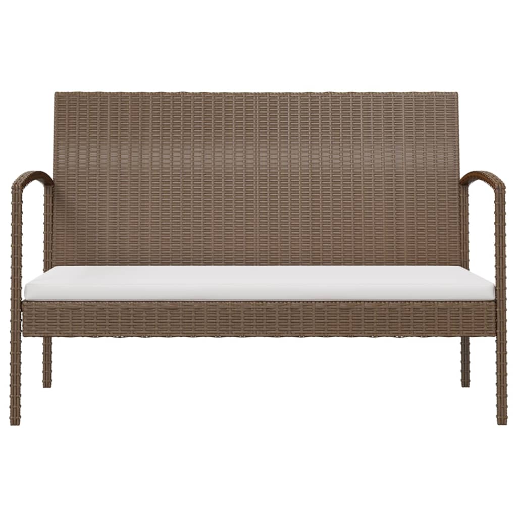 Set Divani da Giardino 16 pz con Cuscini in Polyrattan Marrone