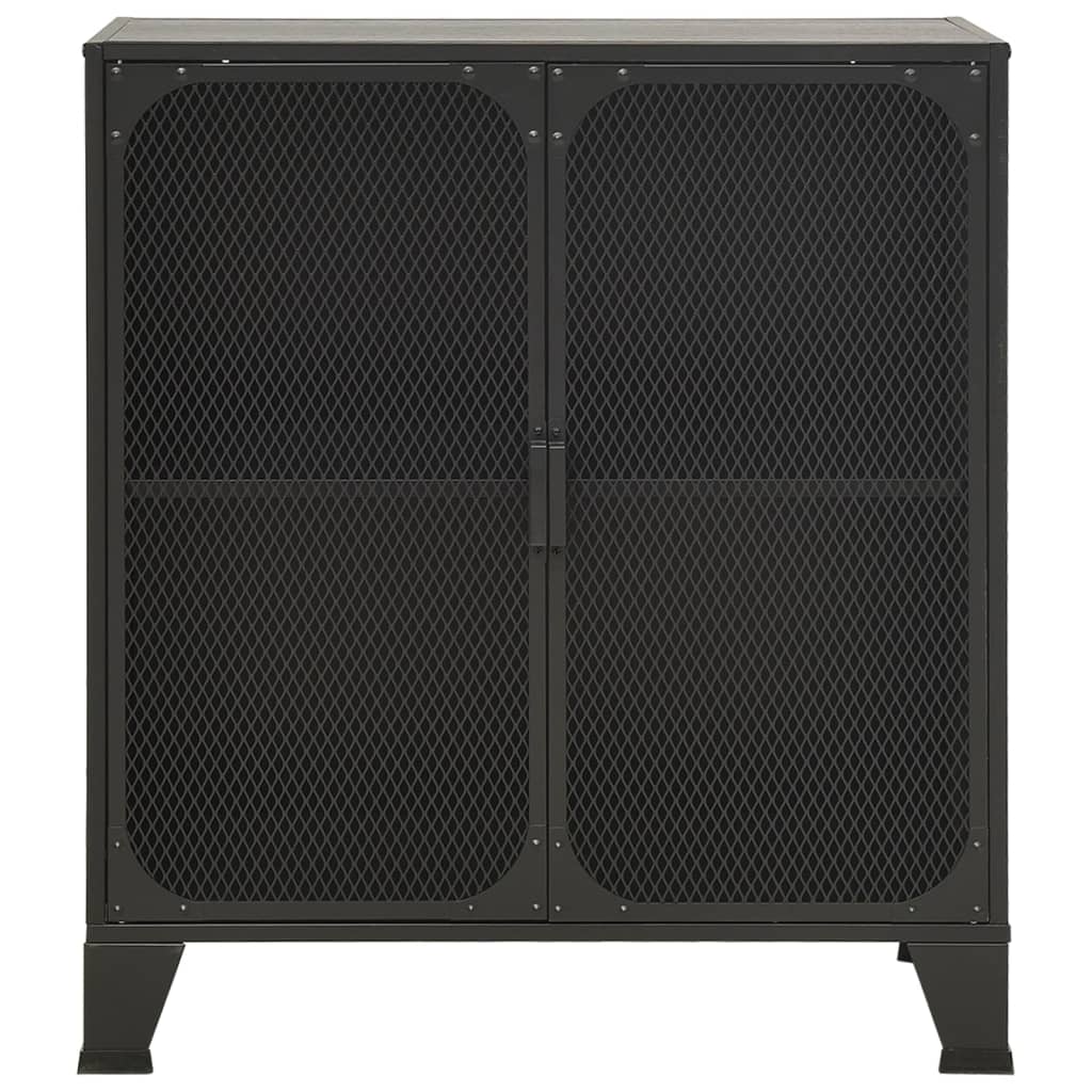 Armadi Portaoggetti 2 pz Grigi 72x36x82 cm Metallo e MDF