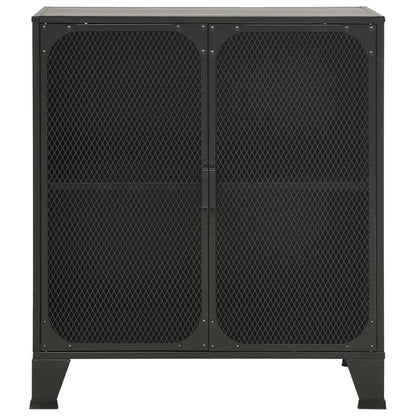 Armadi Portaoggetti 2 pz Grigi 72x36x82 cm Metallo e MDF