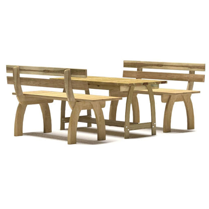 Set da Pranzo da Giardino 3 pz in Legno di Pino Impregnato