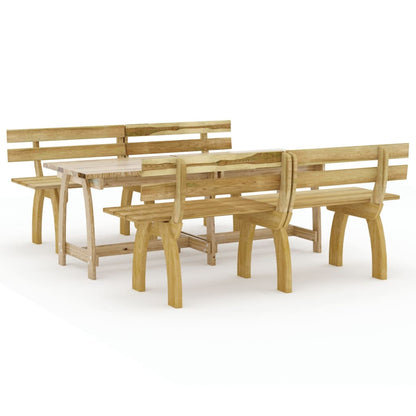Set da Pranzo da Giardino 3 pz in Legno di Pino Impregnato